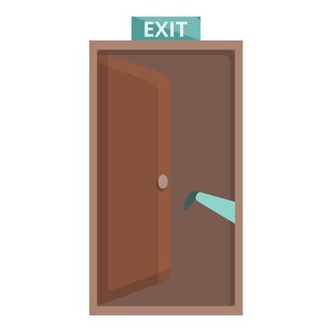 Exit door icon, cartoon style 14347597 Vector Art at Vecteezy