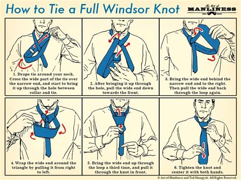 How to Tie a Full Windsor Knot: An Illustrated Guide | Full windsor ...