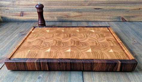 End Grain Cutting Board with Juice Groove Butcher Block | Etsy