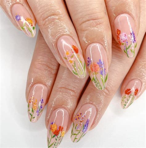 Pretty Spring Nails Ideas: Flower Nail Art Designs