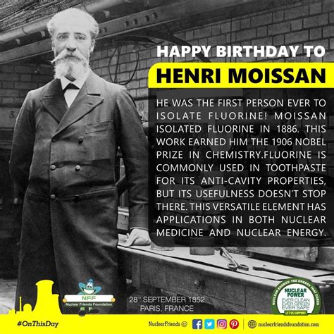 #OnThisDay Happy birthday, Henri Moissan, who was the first person ever ...