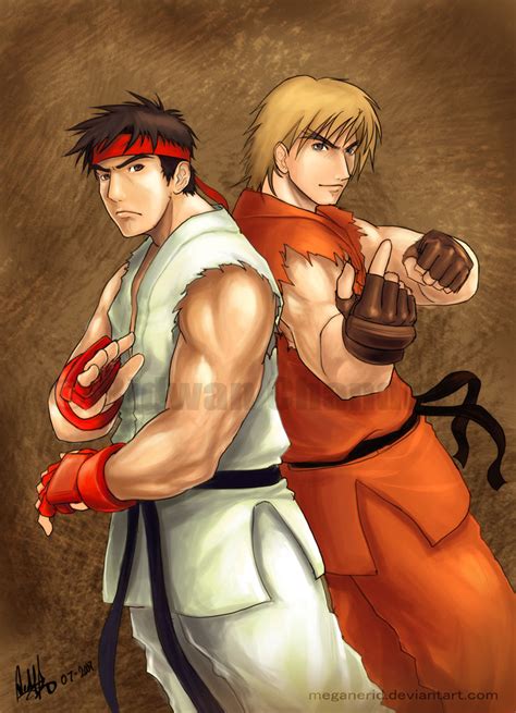 Ryu and Ken by MeganeRid on DeviantArt