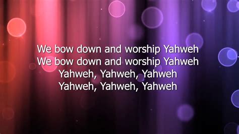 We Bow Down and Worship Yahweh | Chris Benjamin - YouTube