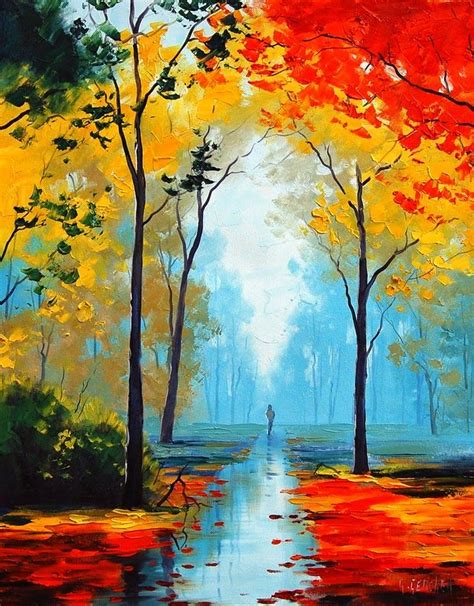 Pinturas do A'Uwe | Nature art painting, Nature paintings, Autumn painting