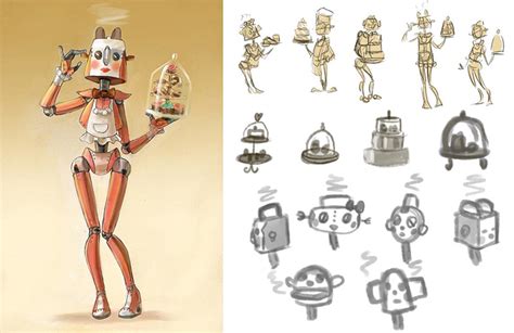 Robot Illustrations, Concept Artwork & Character Designs