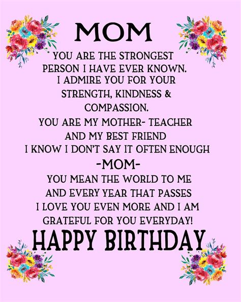 Cute Poems For Your Mom's Birthday - Just go Inalong