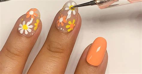 Simple Flower Nail Designs For Beginners ~ Nail Floral Flower Beginners ...