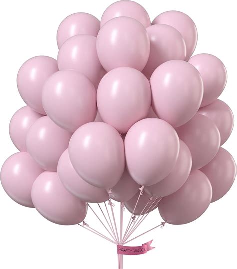 Amazon.com: PartyWoo Pink Balloons 50 pcs 12 Inch Pastel Pink Balloons ...