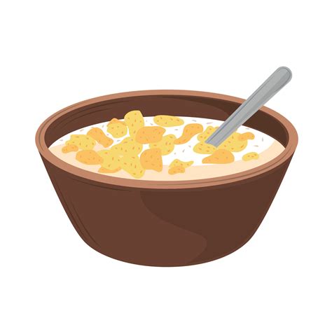 breakfast cereal in bowl 10824105 Vector Art at Vecteezy