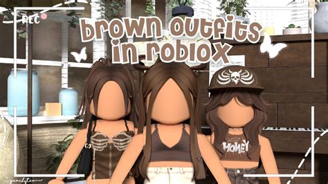 *AESTHETIC* roblox BROWN outfits | w codes + links| peachytea - YouTube