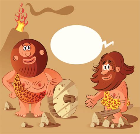 Caveman Wheel Cartoon Invention Illustrations, Royalty-Free Vector ...