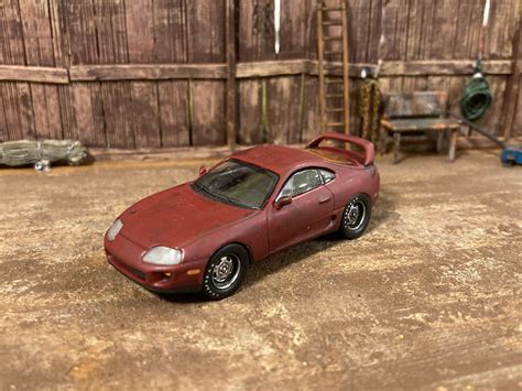 Toyota Supra Customized 1/64 Scale Diecast Car. Custom Barn Find Style ...