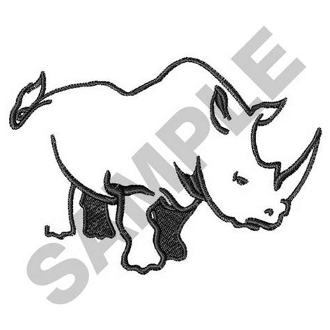 Rhino Outline Drawing at PaintingValley.com | Explore collection of ...