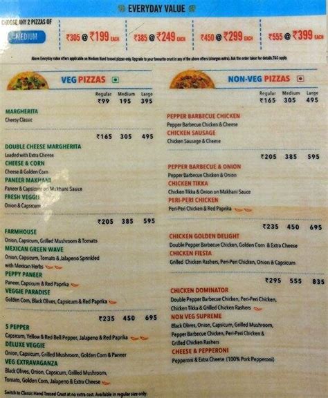 Domino's Pizza Menu, Menu for Domino's Pizza, Sector 31, Faridabad - Zomato