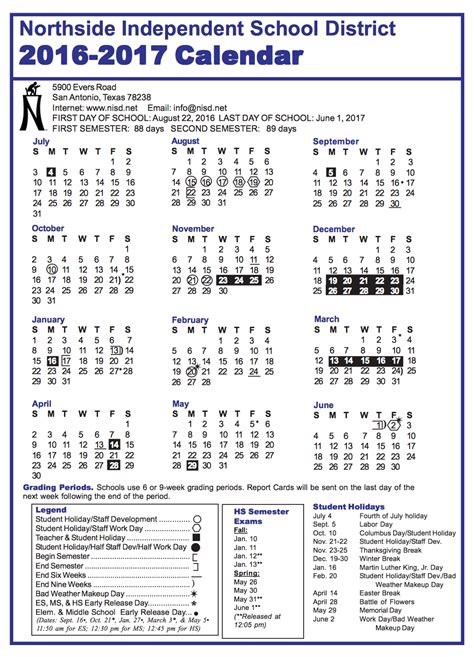 Northside Isd Calendar | Qualads