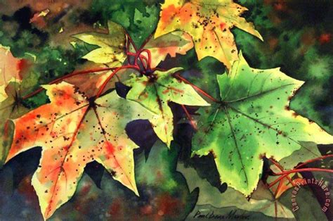 Paul Dene Marlor Sycamore Leaves Art Print for sale - CanvasPrintsHere.com