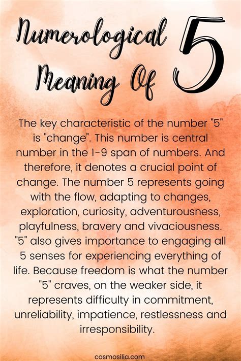 Numerological meaning of the number 5 – Artofit