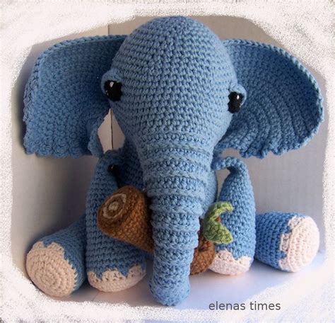 Crochet Pattern-Baby Elephant with tree log-Toy | Etsy in 2020 ...