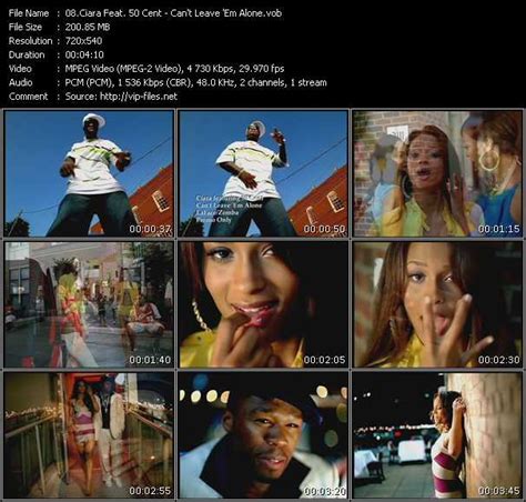 Ciara Feat. 50 Cent Video download - «Can't Leave 'Em Alone» Video(VOB)