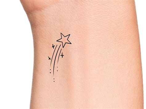 Shooting Star Temporary Tattoo / Star Tattoo / Sun Tattoo / - Etsy