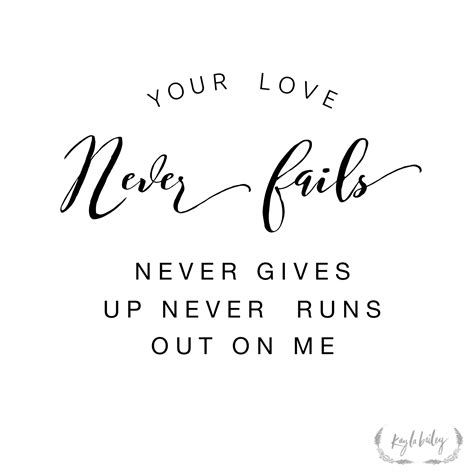 Your Love Never Fails