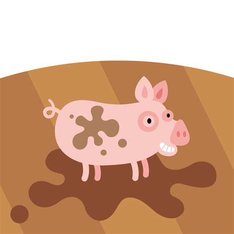 Pig in mud | Pig cartoon, Cute pigs, Pig in mud