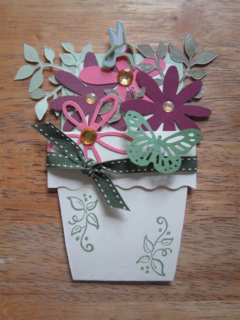 Flower pot card. flowers slide up to see the message. Flower Pots ...