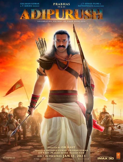 Prabhas treats fans with a new poster of Adipurush - TeluguBulletin.com