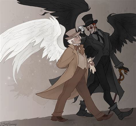 feralflint: ““ Victorian-inspired Crowley and Aziraphale by Iren ...