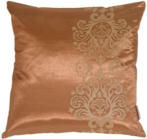 Copper with Copper Baroque cSroll Throw Pillow from Pillow Decor