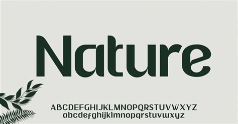 دانلود فونت انگلیسی Nature Font به صورت EPS و فرمت TTF - دیاکوگرافیک