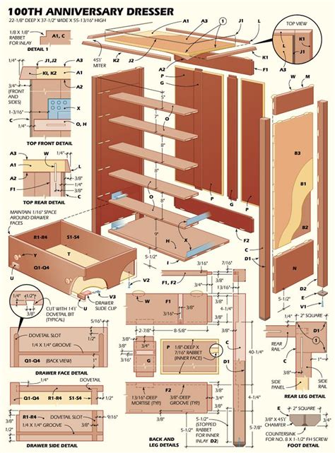 100th Anniversary Bedroom Suite: Fine Wood Dresser | Woodworking ...