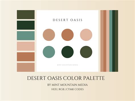 Desert Oasis Color Palette Brand Palette Small Business Branding ...