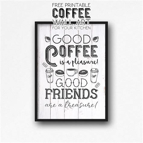 Free Printable Coffee Wall Art for Your Kitchen - The Cottage Market