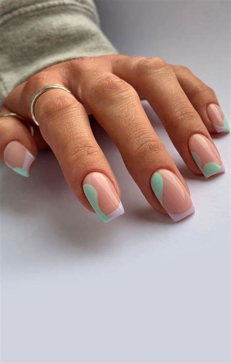 colorful french tip nails 2021 - Lonnie Matteson