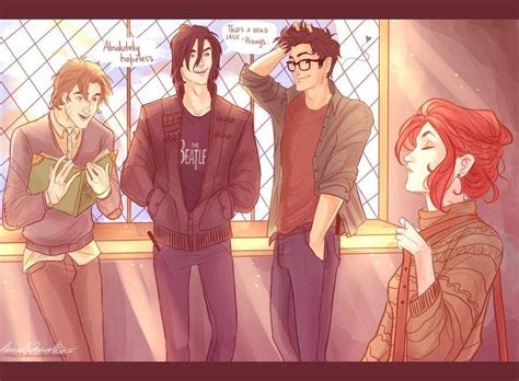 HP fan art Lupin, Black, Potter and Evans>>> OH MAH GOSH, SIRIUS IS ...