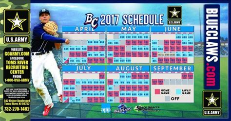 Lakewood Blueclaws Magnet Schedule - Stadium Giveaway Exchange