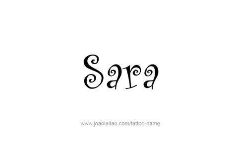 Sara Name Tattoo Designs