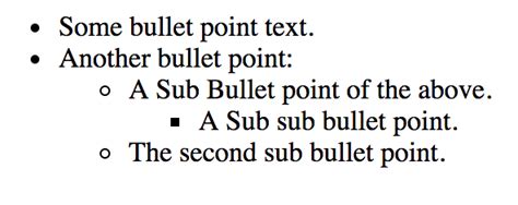 android - HTML with sub and sub-sub bullets not showing properly ...