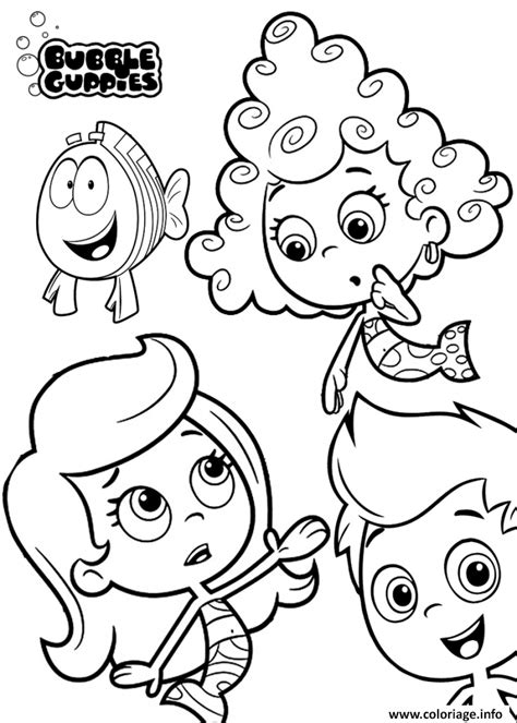 Coloriage Bubble Guppies With All Friends Printable Dessin Bubulle ...