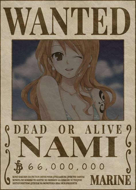 'Nami Wanted Poster' Poster by Melvina Poole | Displate | One piece ...