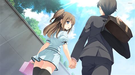 Couple holding hands wallpaper - Anime wallpapers - #41677