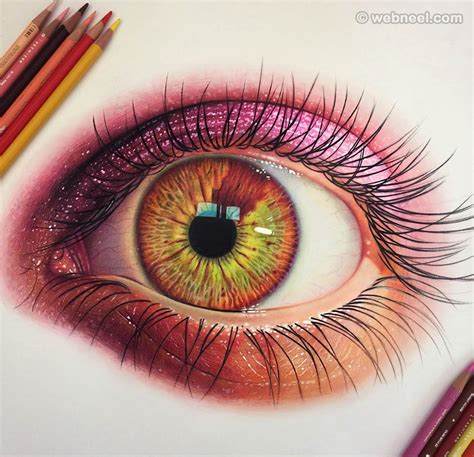 ojo dibujo de lápiz de color por Morgan Davidson | Color pencil drawing ...