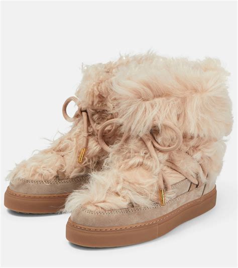 Inuikii Shearling and leather ankle boots Inuikii