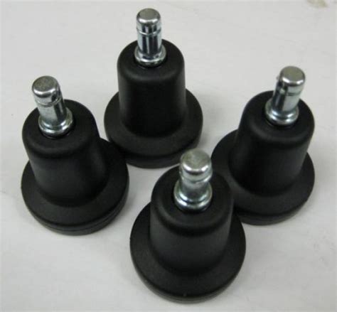 Chromcraft black caster converter glides set of 16