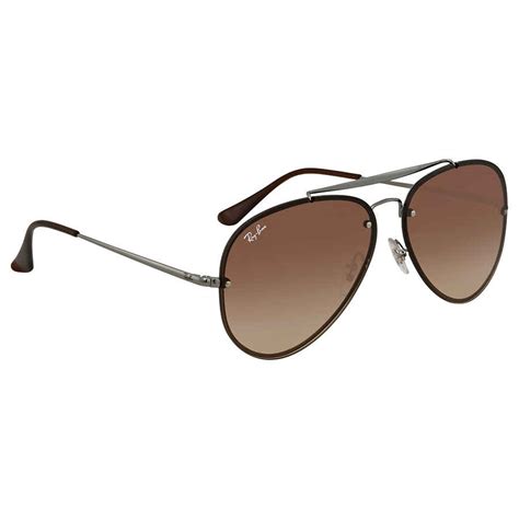 Ray Ban Blaze Aviator Brown Gradient Unisex Sunglasses Rb3584n 004/13 ...