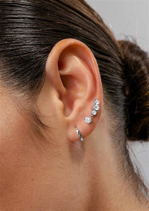 Ear Piercing Stylish Silver