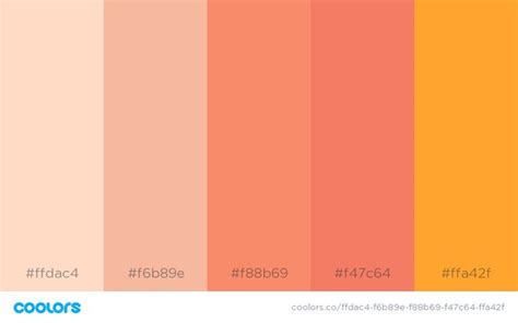 Flower Color Palette | Peach paint colors, Peach color palettes, Color ...