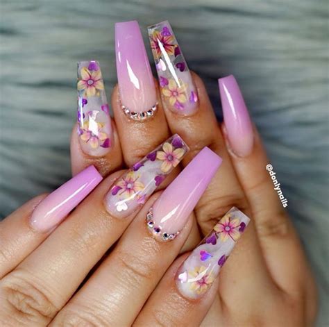 20+ Beautiful Acrylic Nail Designs - The Glossychic | Purple acrylic ...