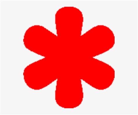 Download Small - Red Asterisk Png | Transparent PNG Download | SeekPNG